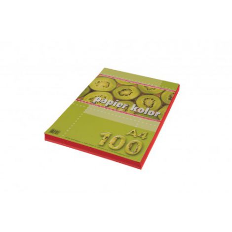 Papier ksero A4/100/80g Kreska czerwony - 2